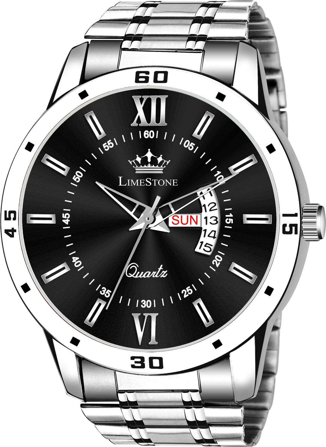 LIMESTONE Men's Steel Strap Quartz Watch - Image 5