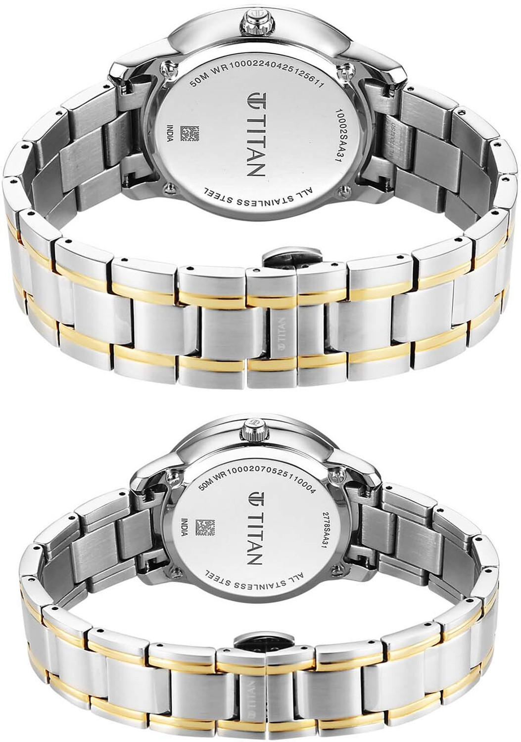 Image of Titan Royal Bandhan Titan Royal Bandhan White Round Dial Couple's Watch / Analog Watch - For Couple