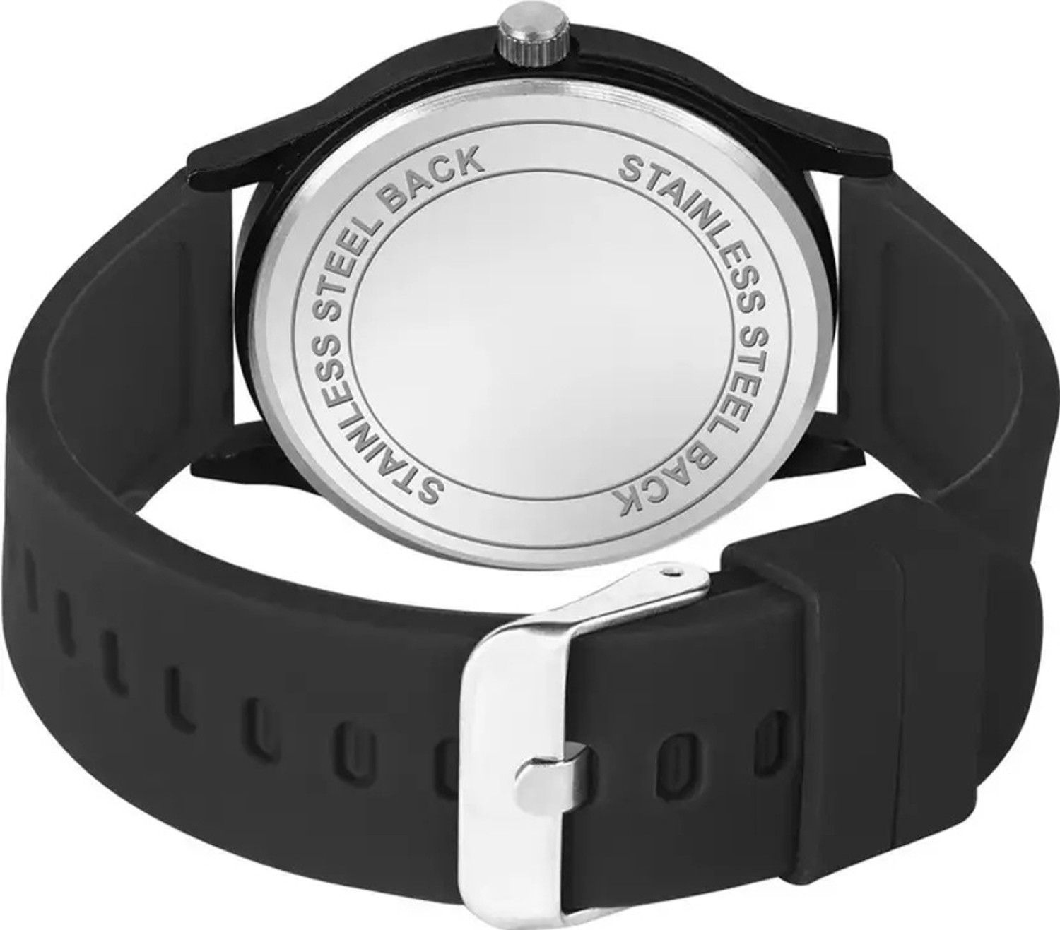 Image of Timorix Modern FullBlack Quartz Full Black Dial Analog Watch for Men With Black Silicone Strap |Stylish Quartz | Analog Watch - For Men