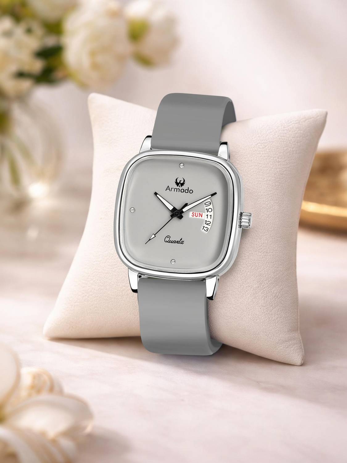 ARMADO AR-MH-1281511-Maturity Grey Premium Silicone Strap – Soft & Skin-friendly,Lightweight and comfortable Analog Watch  - For Boys price history chart and lowest price