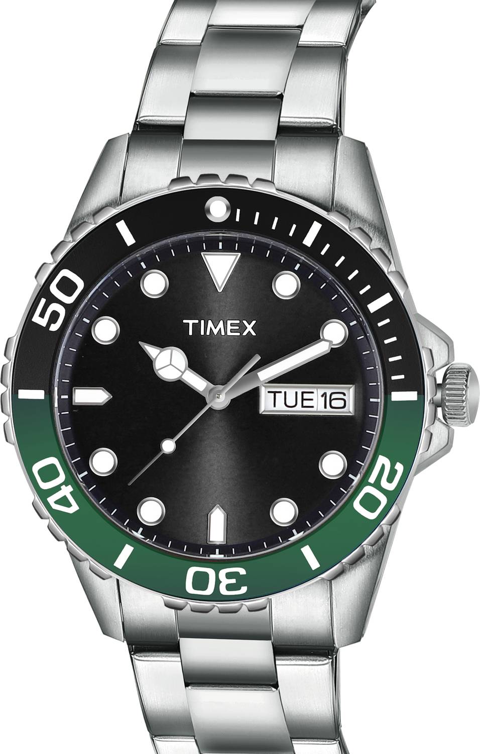 TIMEX Black Dial Day-Date Men's Watch - Image 3