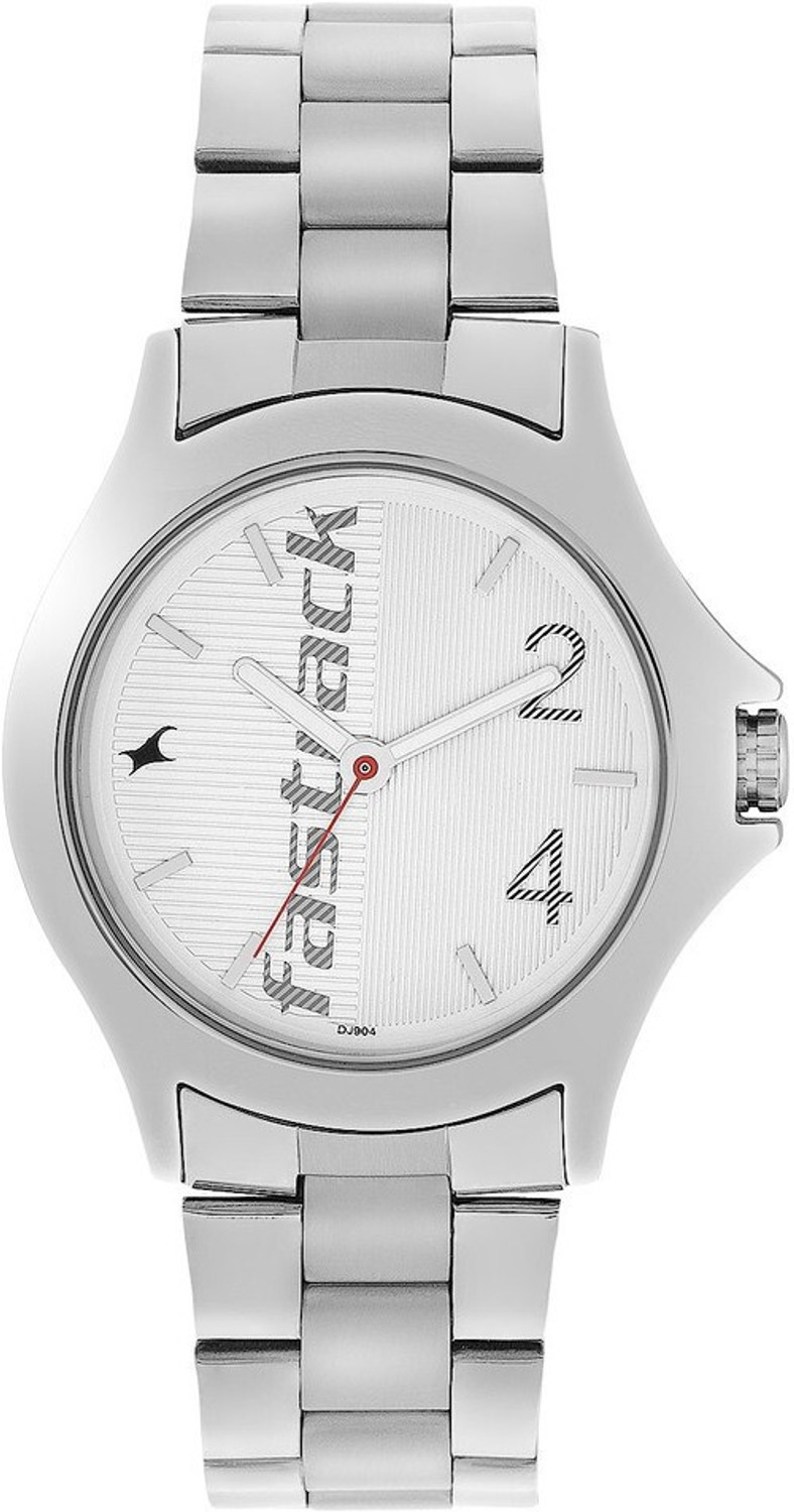 Image of Fastrack Fastrack Bare Basics White Dial Silver Stainless Steel Strap Analog Watch - For Men