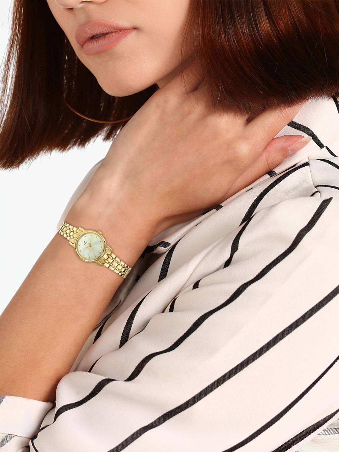 Titan Karishma Champagne Dial Golden Watch - Image 2