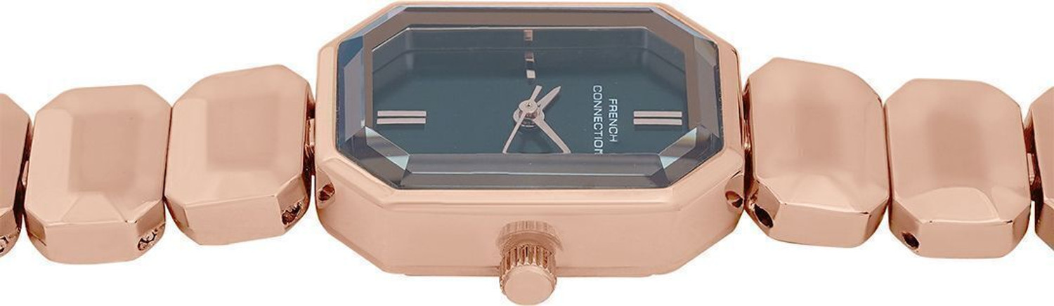 Image of French Connection Black Sunray Dial | Women's Rose Gold Analog Watch Analog Watch - For Women