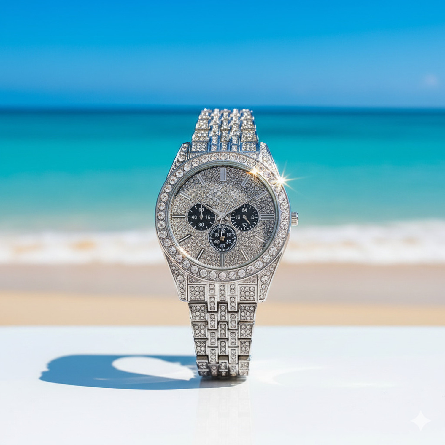 Image of AMSSTYLE R888 High-End Diamond Look Analog Wristwatch Analog Watch - For Men & Women
