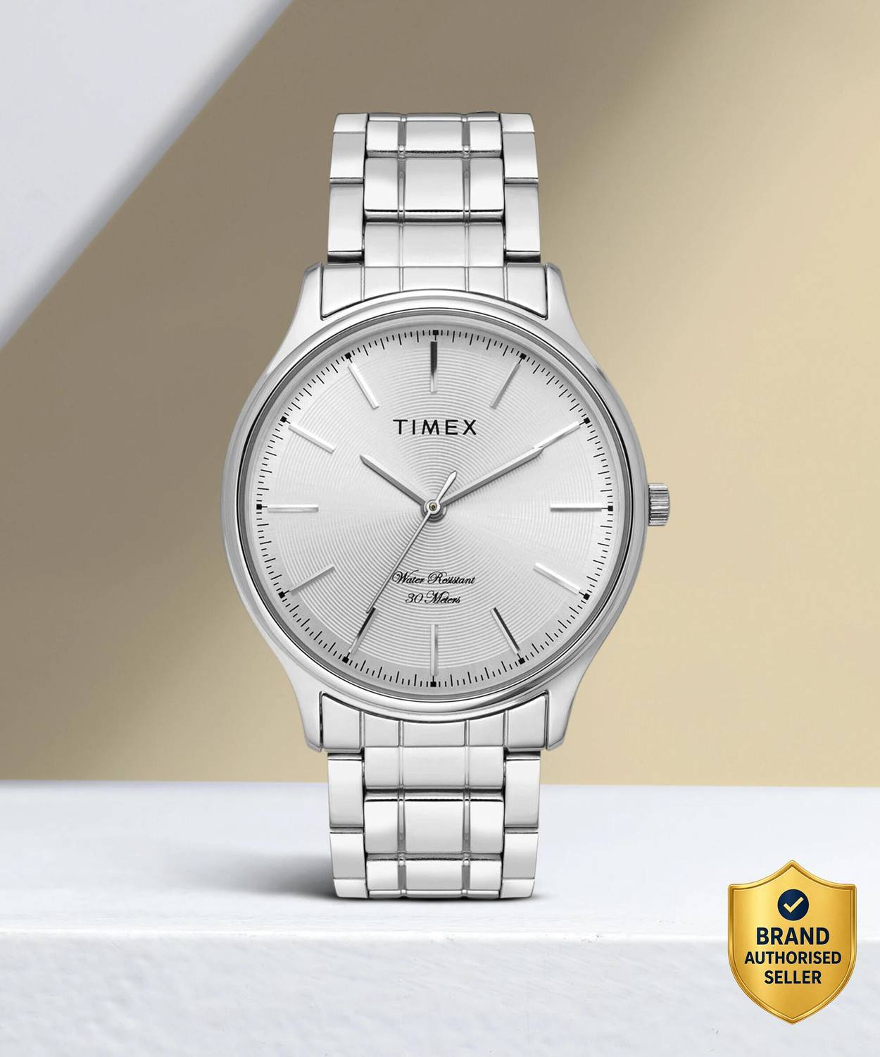 TIMEX Silver Dial Stainless Steel Watch - Men - Image 1