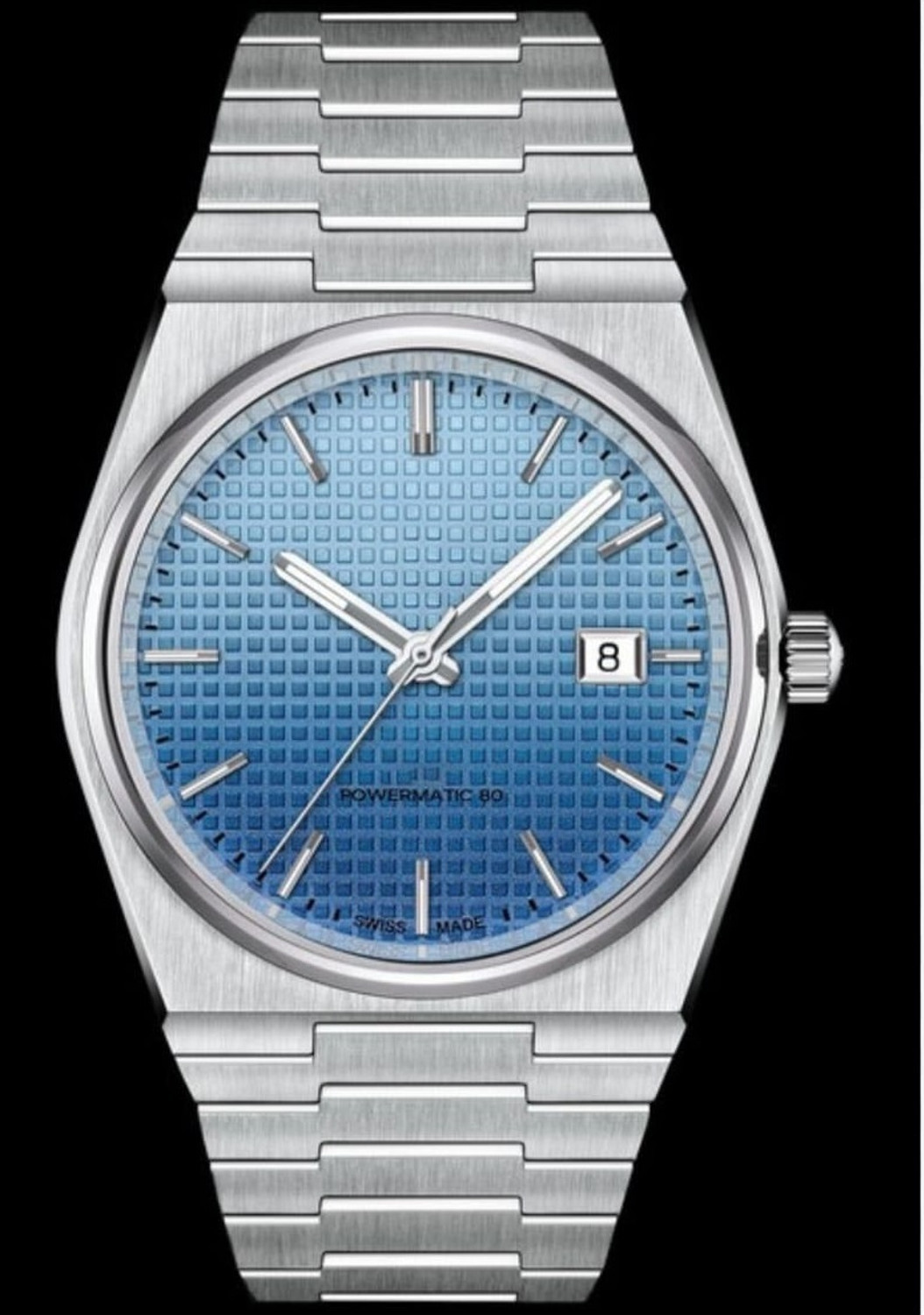Image of paltinum Analog watch Blue Textured Dial & Date Display Analog Watch - For Men