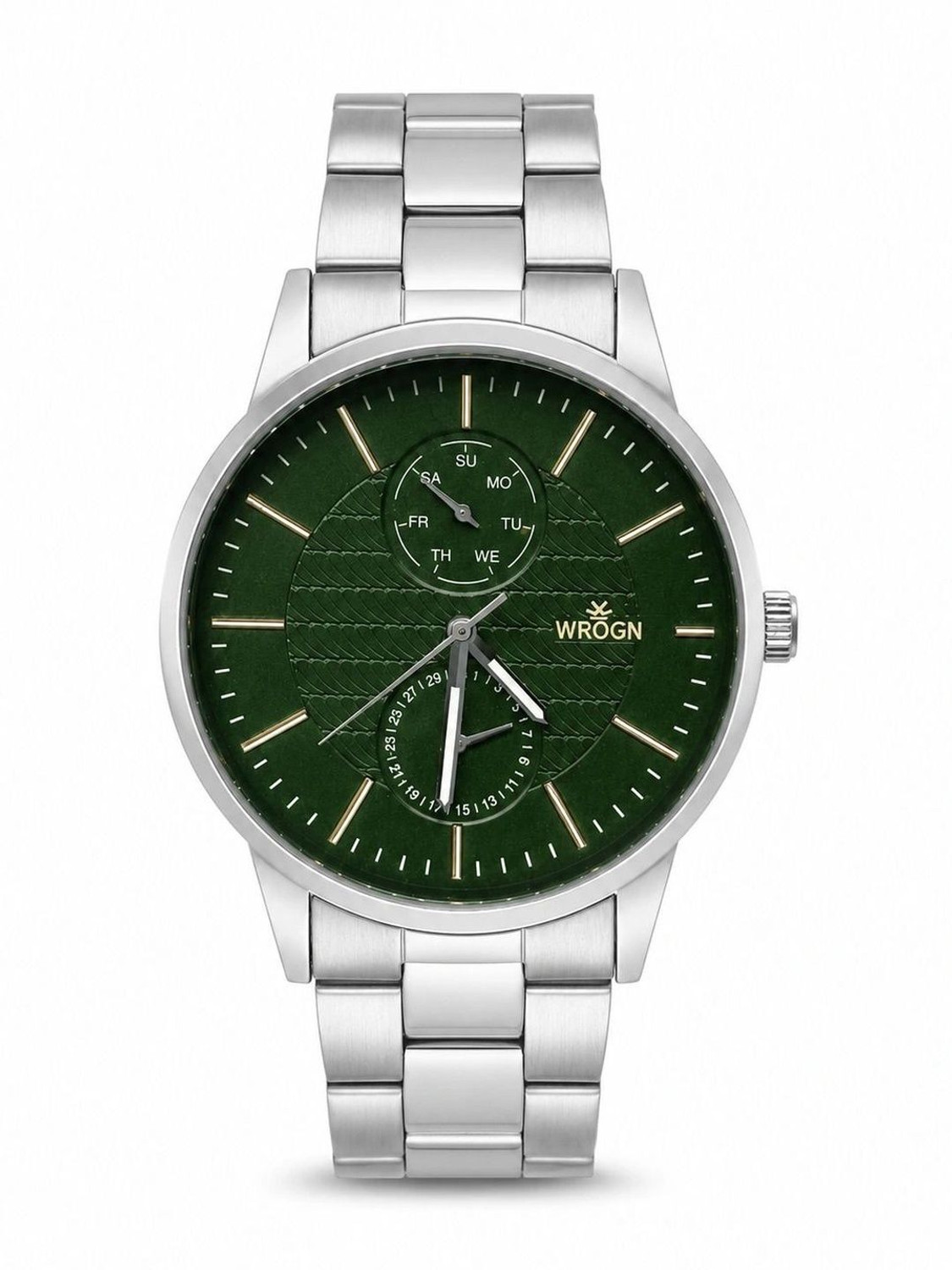 Image of WROGN WR 19902 Analog Watch - For Men WR19902-SSCASE-GREENDIAL-SSSTP