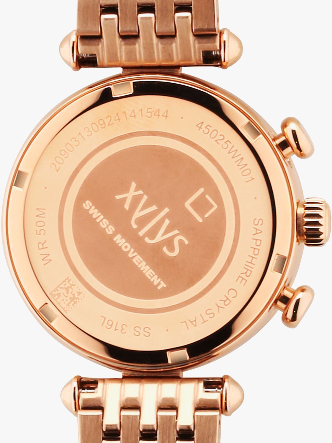 Image of XYLYS Ethereum Xylys Quartz Chronograph Rose Gold Dial Gold Stainless Steel Strap Analog Watch - For Women
