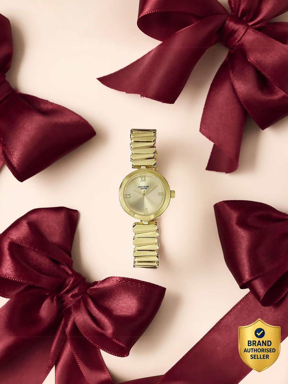 Image of SONATA Poze 8 Sonata Poze 8 Quartz IPG Dial IPG Alloy Strap Analog Watch - For Women
