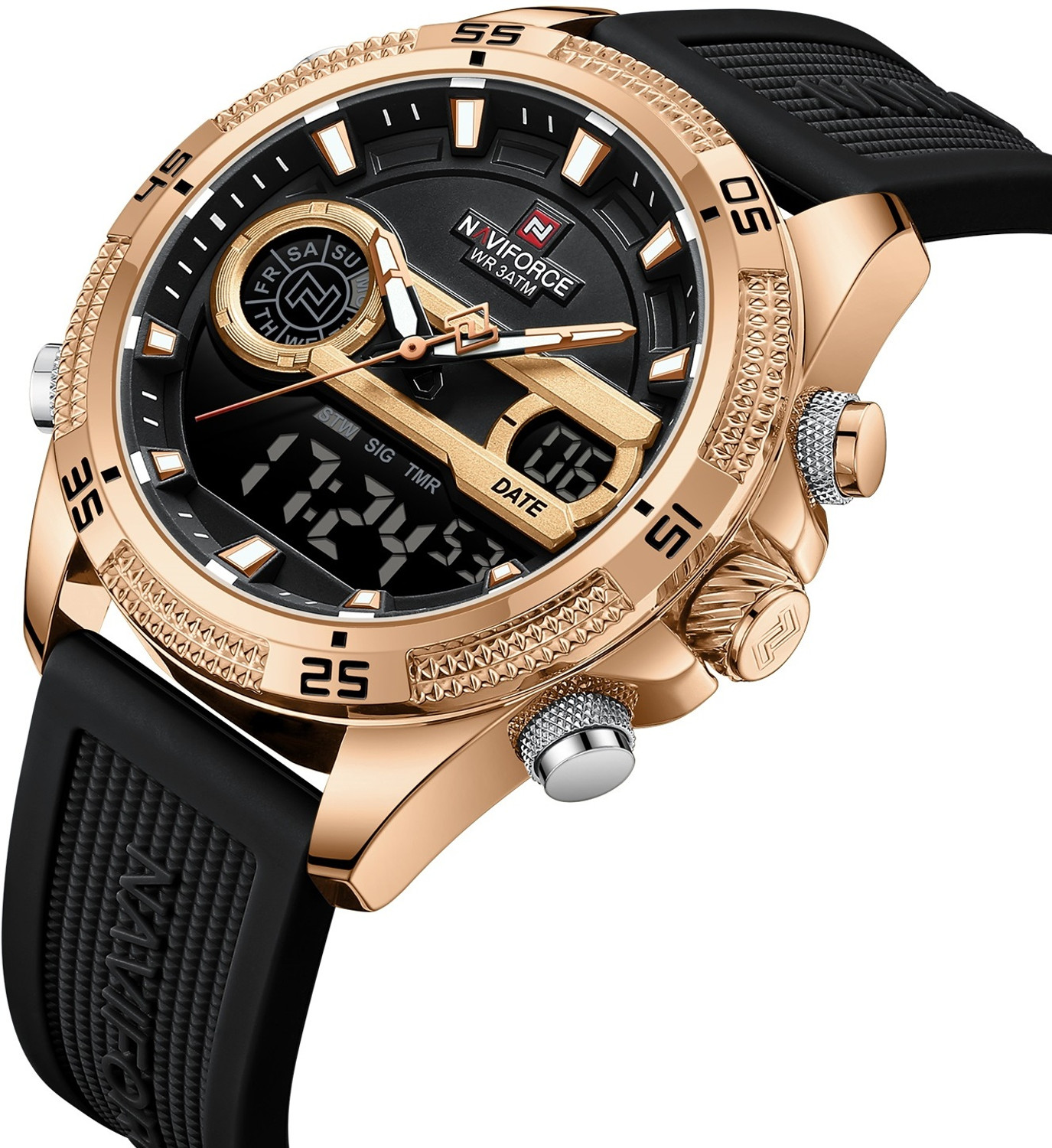 Image of NAVIFORCE NF9223-ROSEGOLD NF9223 Analog-Digital Watch - For Men