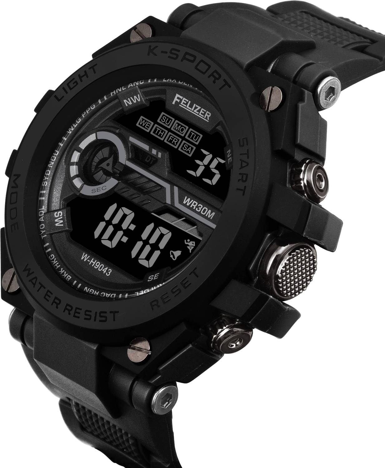 Felizer Black Digital Watch for Men - Image 5