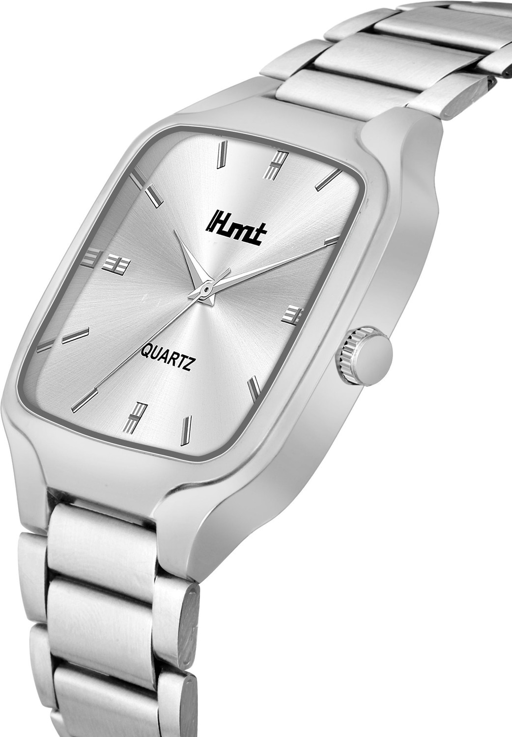 Image of hmt QUARTZ Plain Square Original Silver Plated For Boys Analog Watch - For Men
