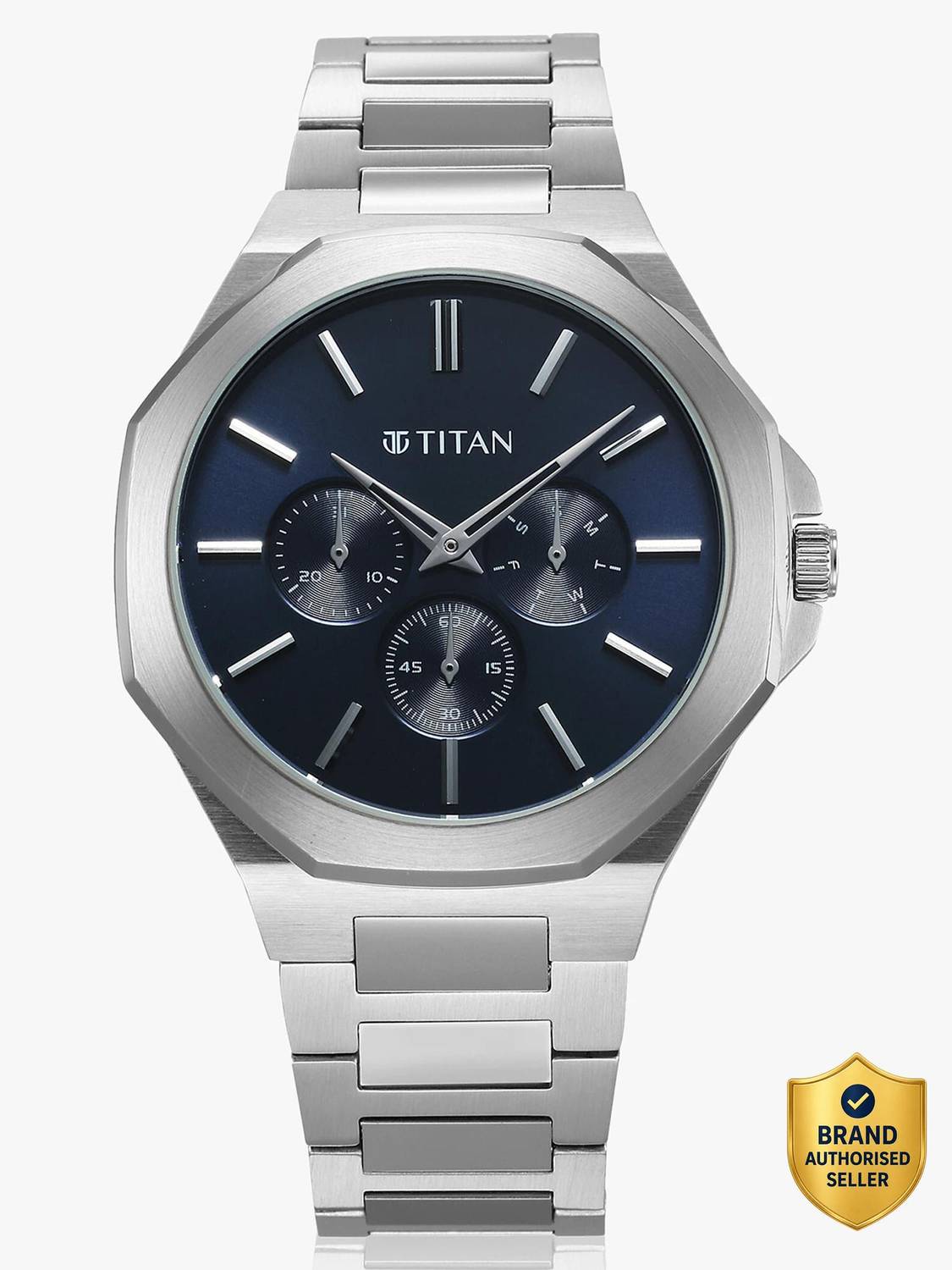 Titan Classic Slim Blue Dial Analog Watch for Men - Image 1