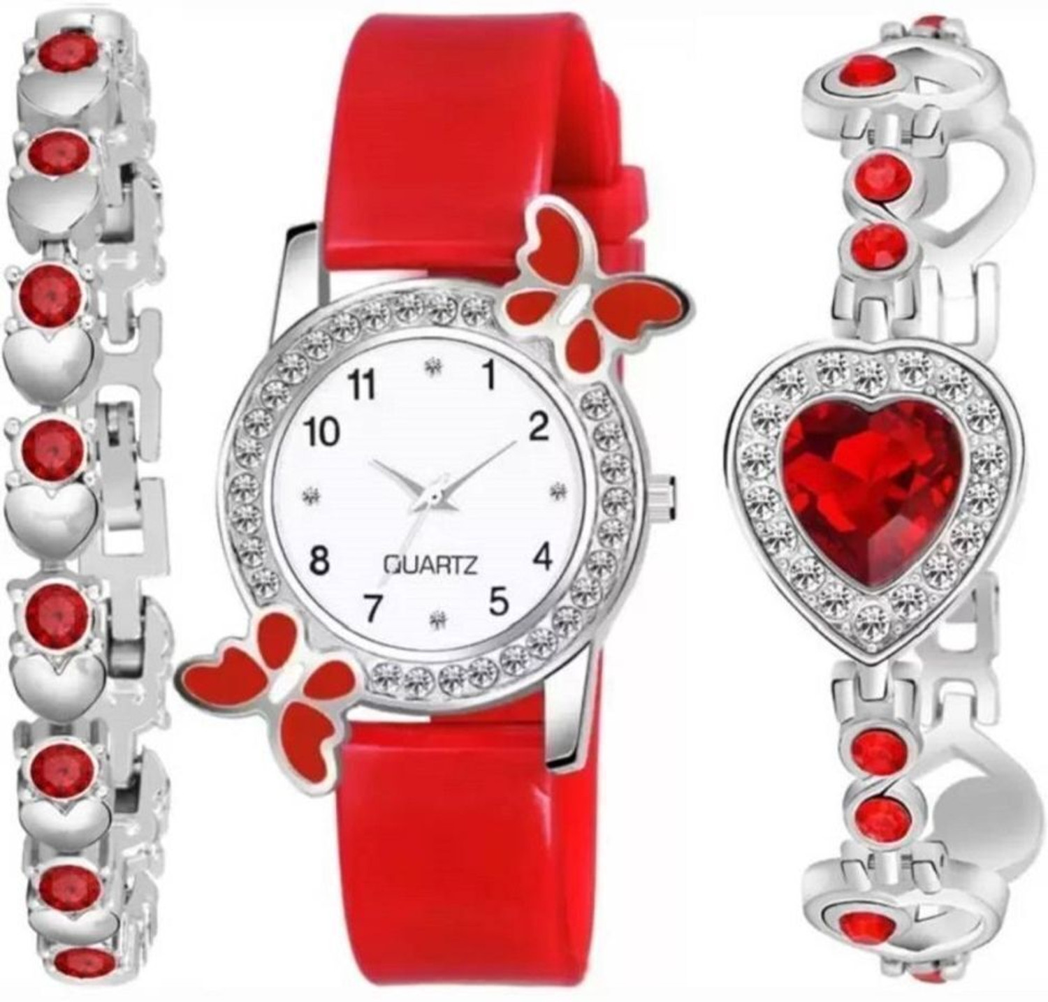 Image of BRAIN NEW ATTRACTIVE PU STRAP GIRL WOMEN WITH BRACELETS Analog Watch - For Women