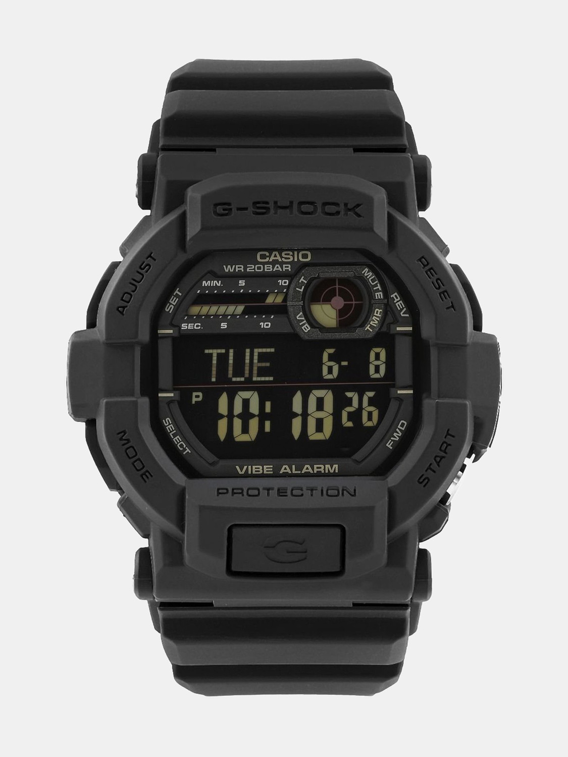 Image of CASIO GD-350-1BDR G-SHOCK GD-350-1BDR Dial Black Resin Strap Digital Watch - For Men