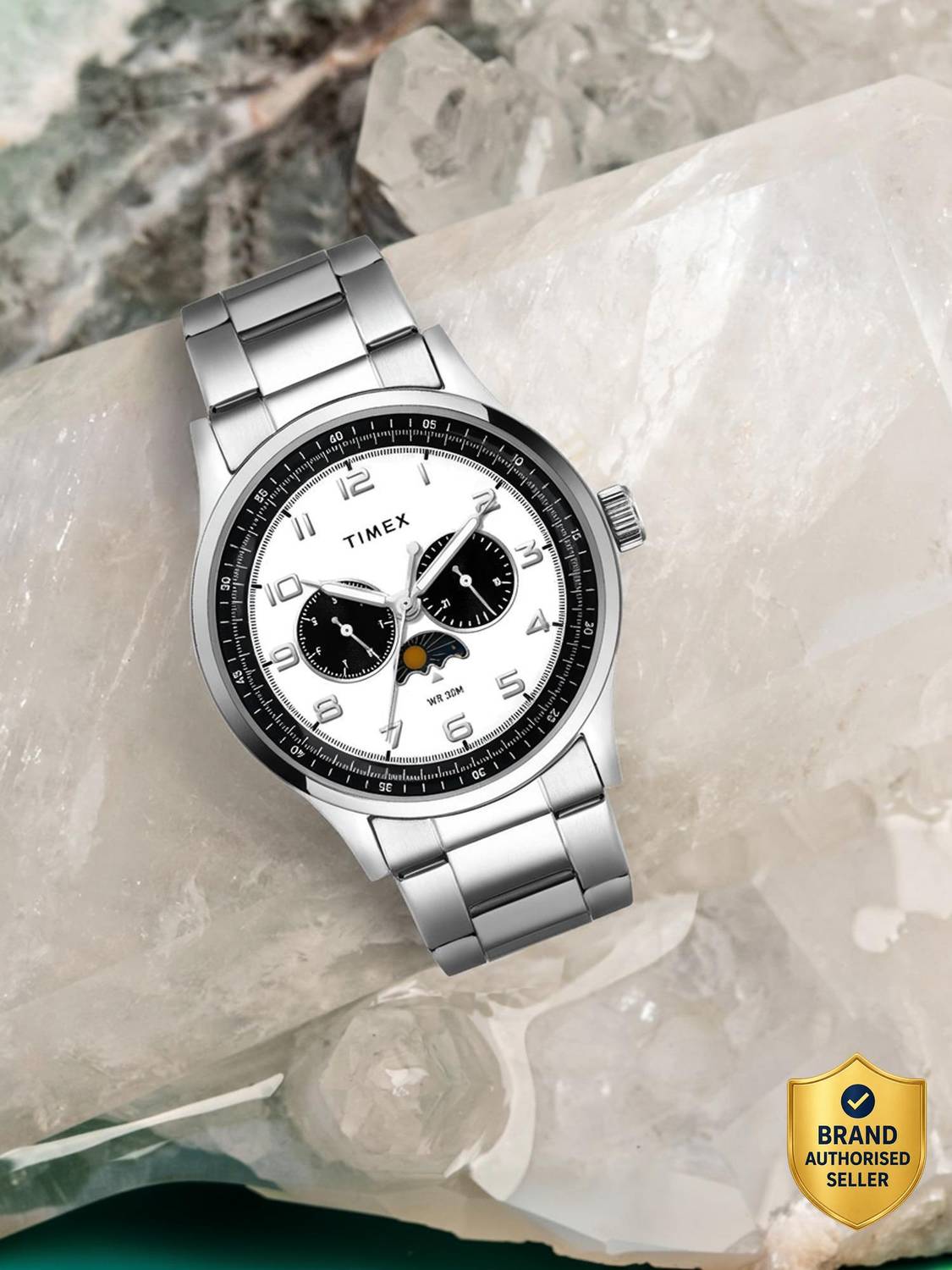 TIMEX Multifunction White Dial Analog Watch  - For Men