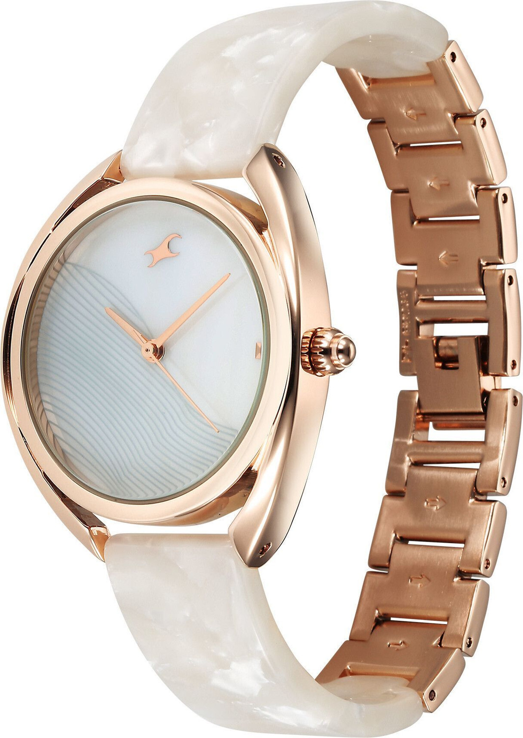 Image of Fastrack Fastrack Younique MOP Dial Rose Gold Acetate & MetalStrap Analog Watch - For Girls
