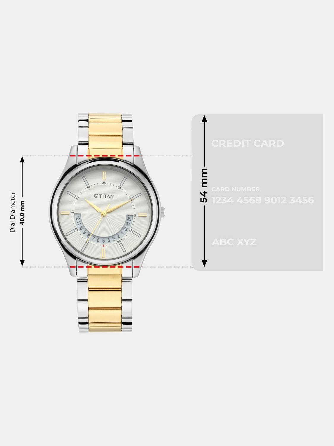 Titan Lagan White Dial Silver & Gold MetalStrap Analog Watch - For Men NT17742565BM01,C4048PP05J,17742565BM01,NU17742565BM01,NU1775BM02 - Image 5
