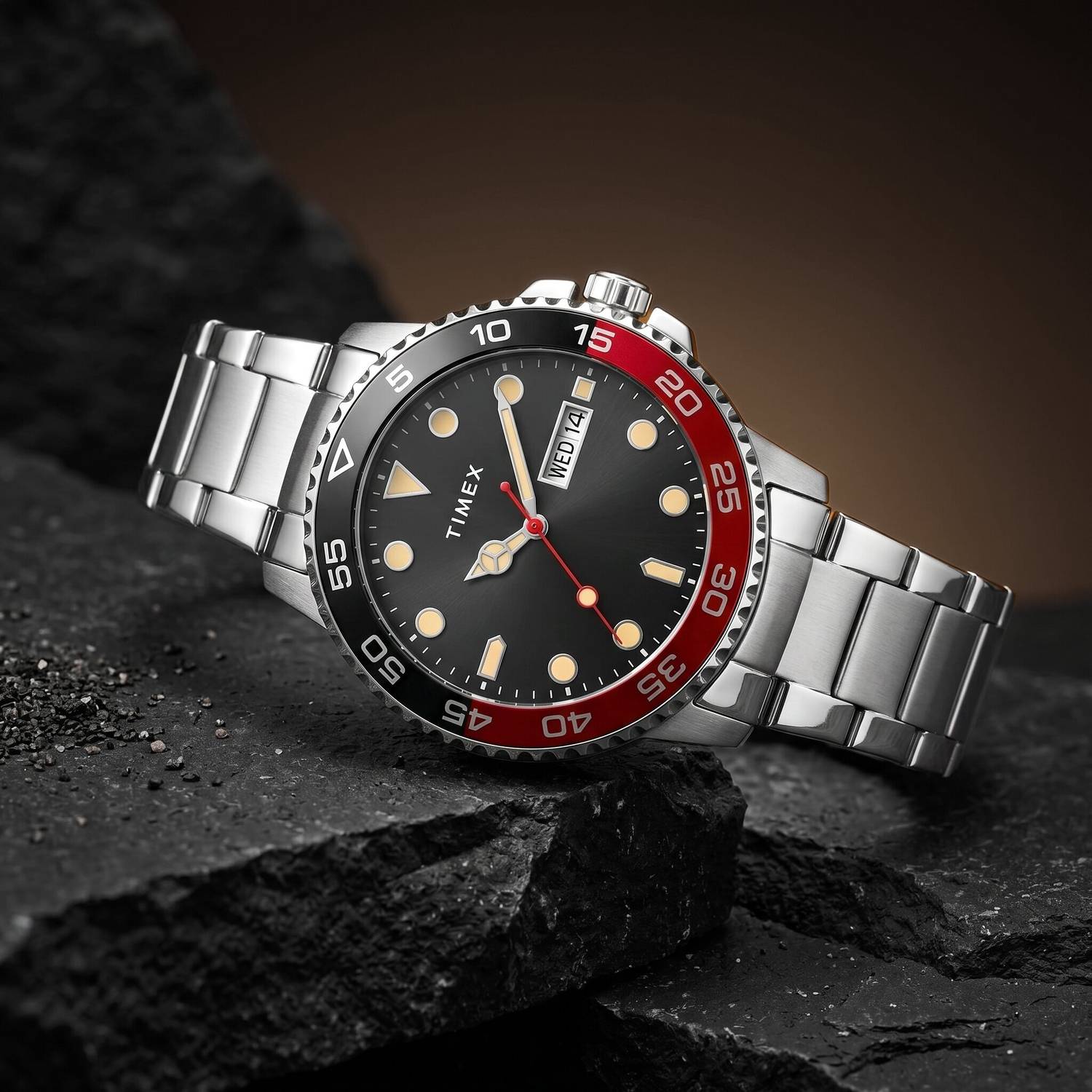Timex Day-Date Black Dial Analog Watch