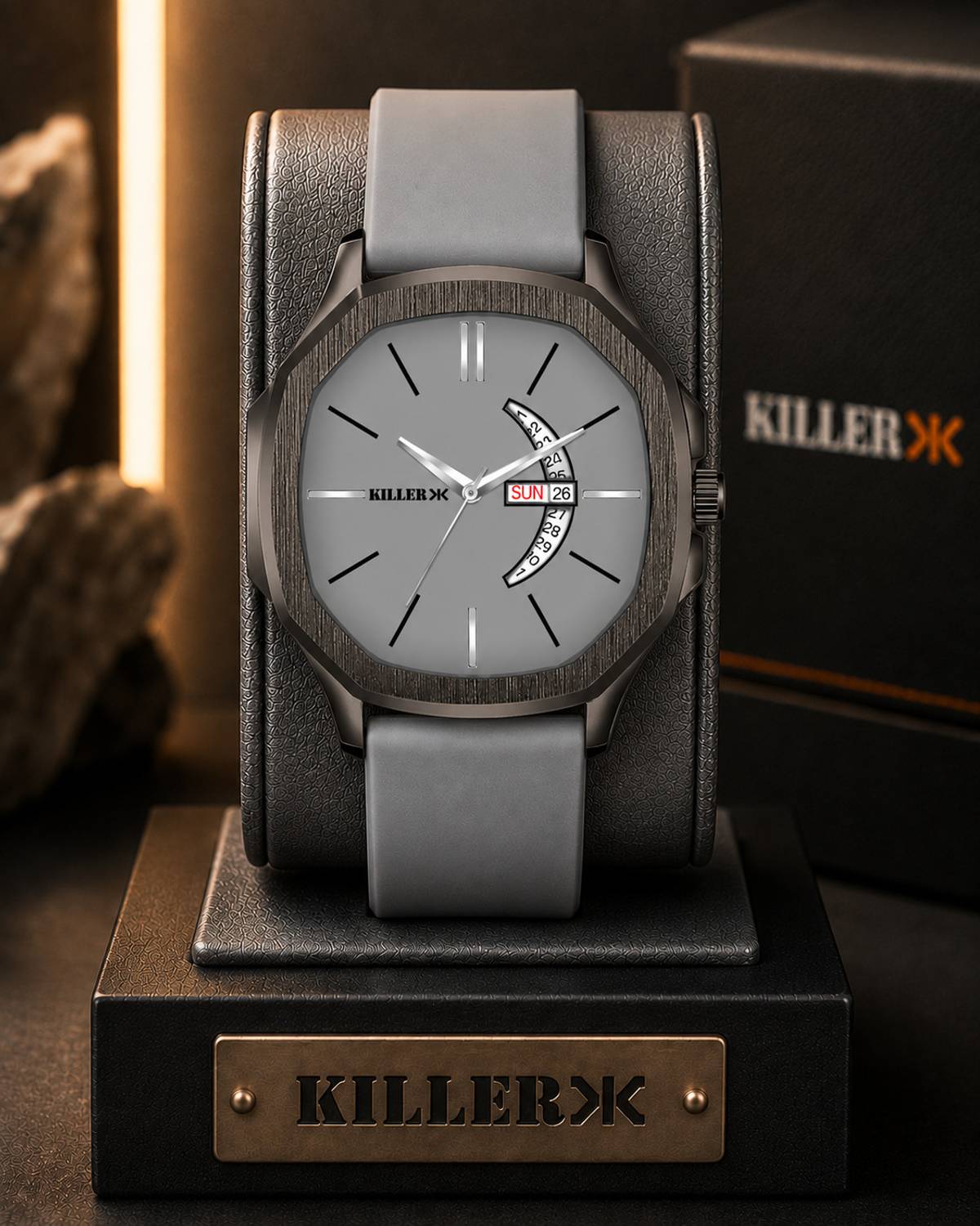 KILLER Hexa Gun Metal Analog Watch for Men - Image 2