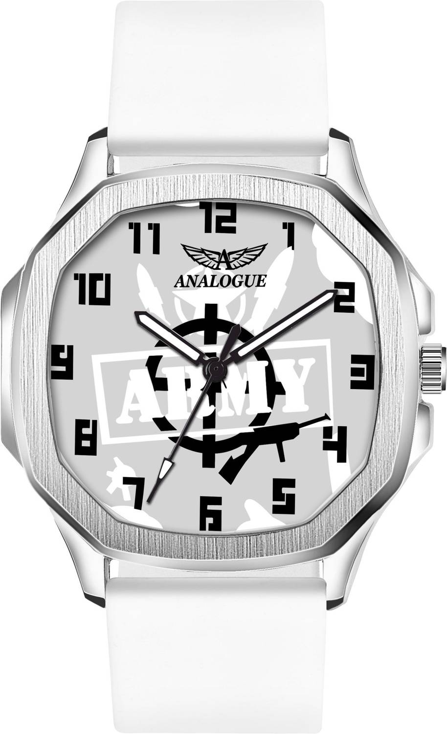 ANALOGUE Hexa Series | Smart Watch Strap | 3D Glass | Smart Clip | Soft Silicon | Boys Hexa Series | Smart Watch Strap | 3D Glass | Smart Clip | Soft Silicon | Boys Analog Watch  - For Men