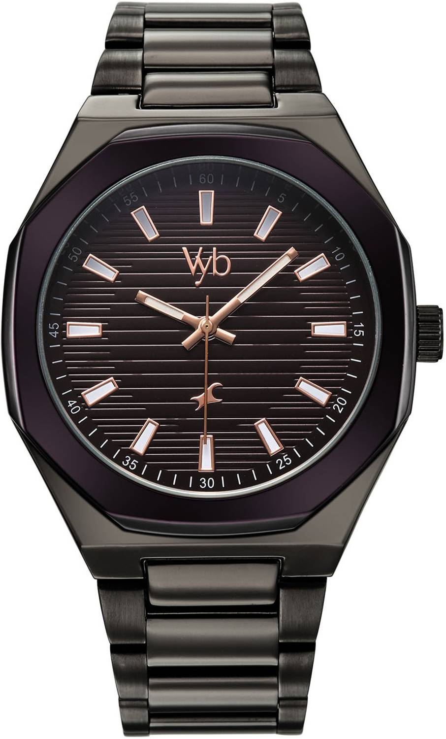 Fastrack Vyb Limitless Purple Dial Gun Alloy Watch - Image 1