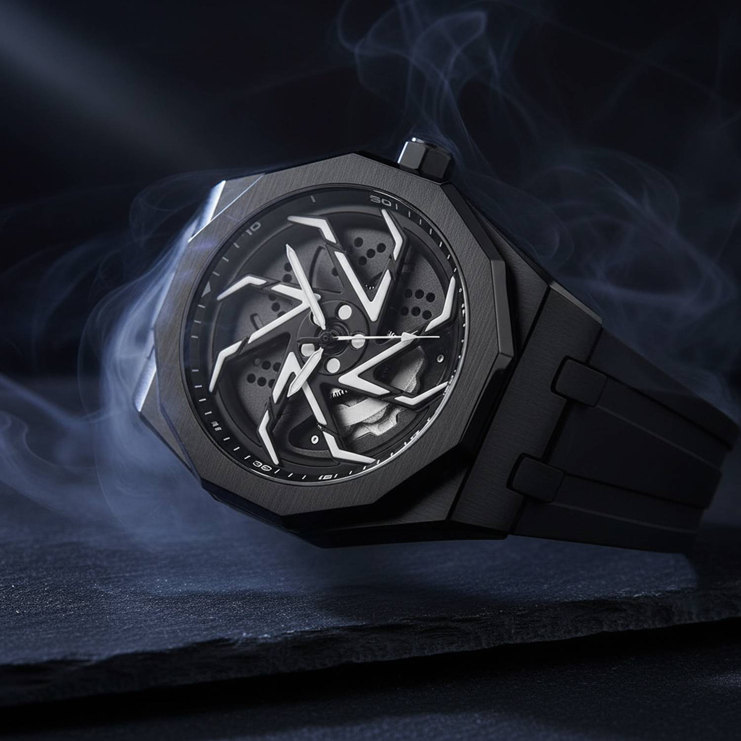 IIK Men's Car Wheel Watch with Spinning Rim - Image 3