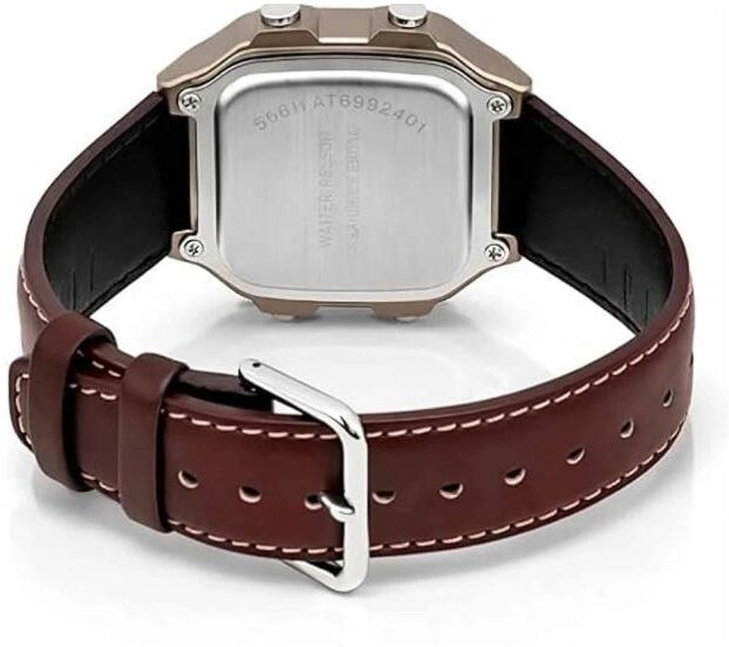 Image of Siraya SIRAYA Digital Square Dial Men's watch with Brown Leather Strap Digital Watch - For Men
