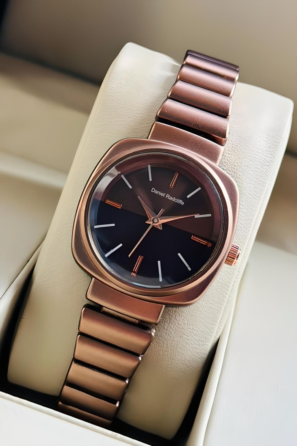 Image of Rizino BROWN = DRW004 Stylish Goregous Classy Lattest Fashion Wrist Watch for women Analog Women's Watch Stainless Steel Brown Dial Wrist Watches for Women Analog Watch - For Women