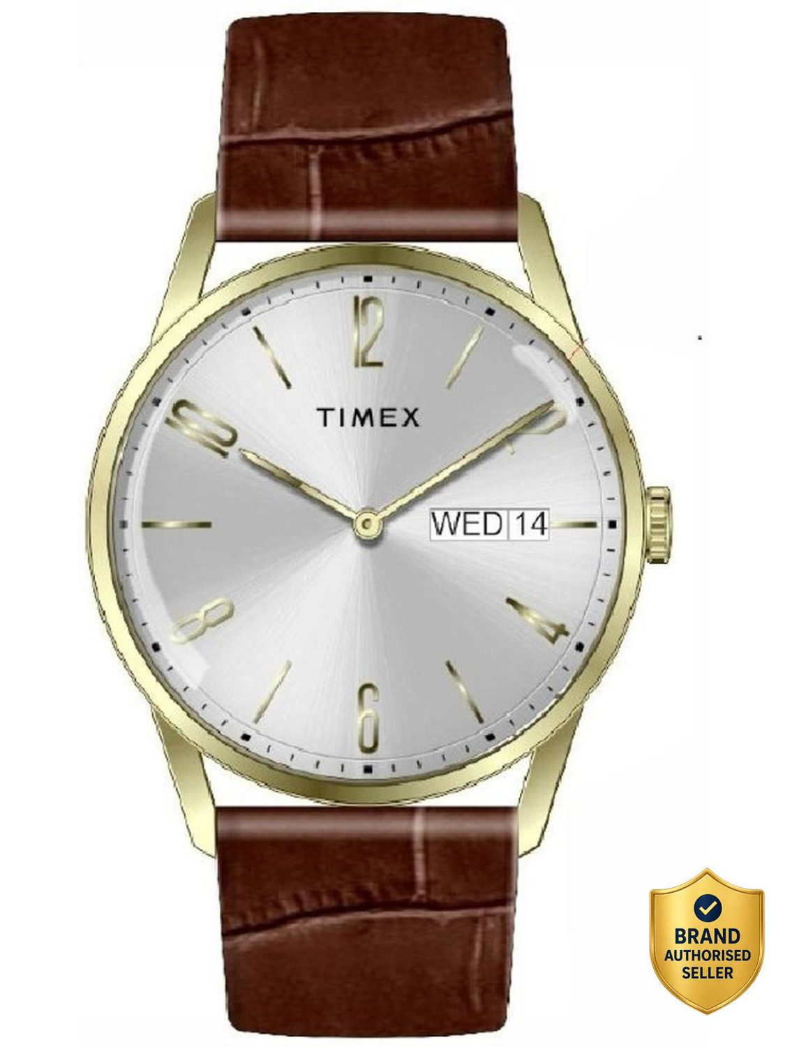 Image of TIMEX TWEG25508 Trendline Round 41mm Silver Dial Analog Watch - For Men