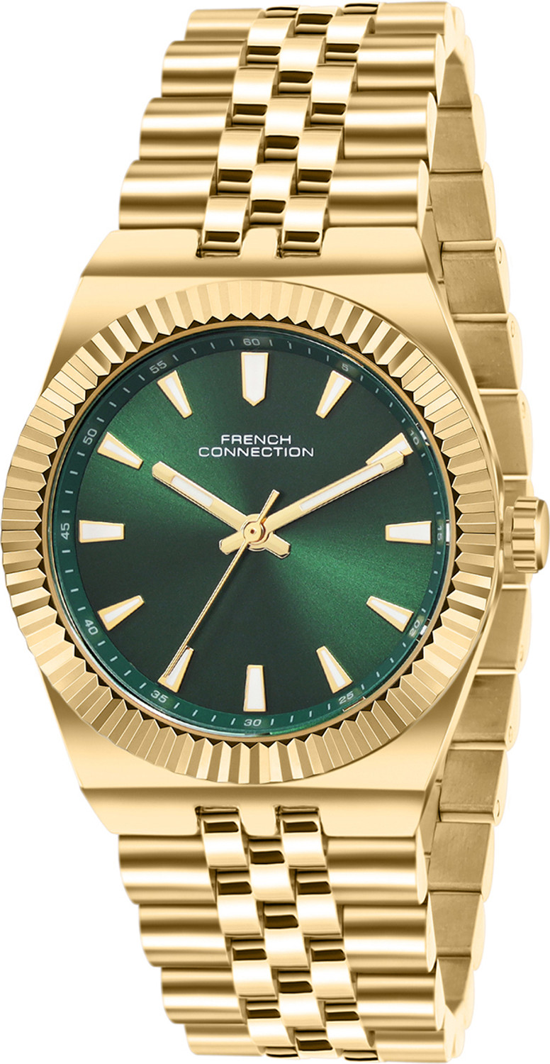 Image of French Connection FCN0212GM French Connection | 3 Hands | Green Dial | Stainless Steel Strap | FCN0212GM Analog Watch - For Women