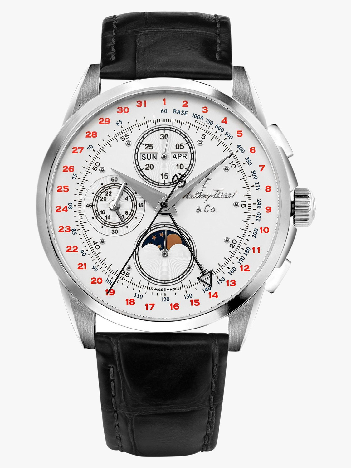 Image of Mathey-Tissot Winter-25 Swiss Made Automatic Landeron 78 Movement White Dial Analog Watch - For Men
