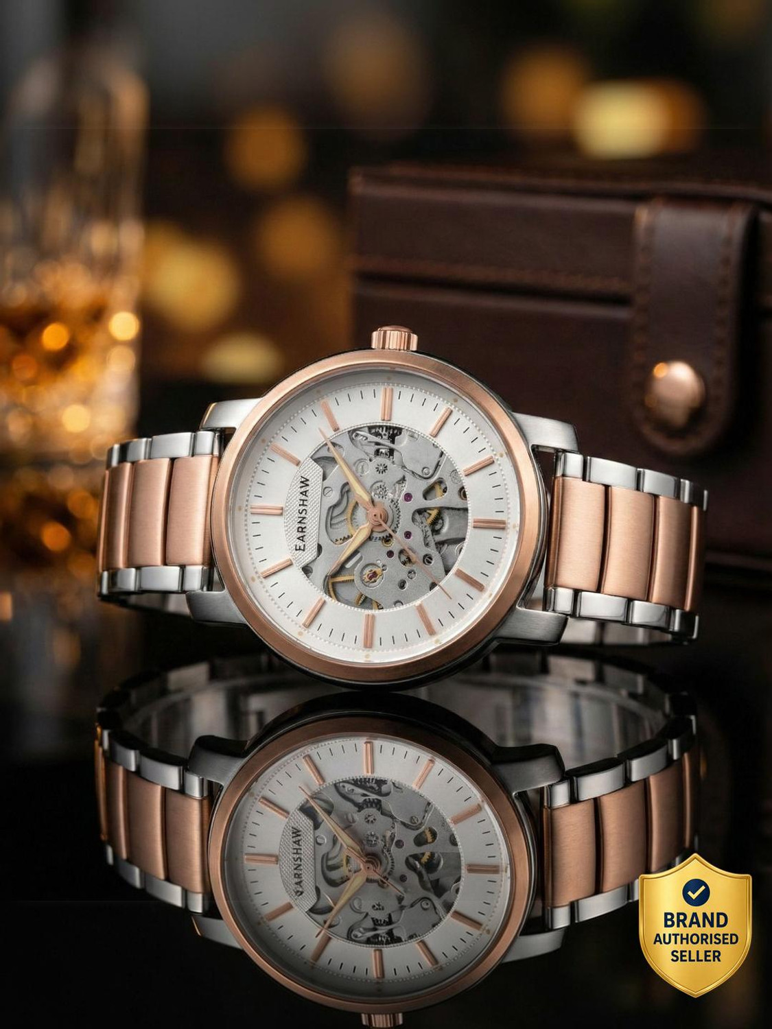 Image of Earnshaw New Holland Skeleton Automatic New Holland Skeleton Automatic Analog Watch - For Men