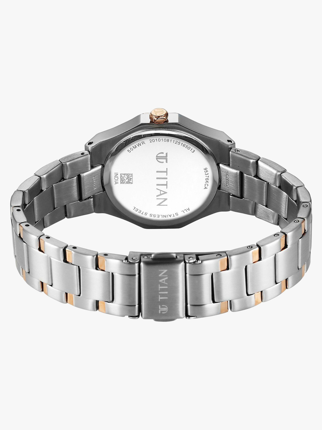 Image of Titan Radiance Radiance Quartz Green Dial Rose Gold&Silver Metal Strap Analog Watch - For Women