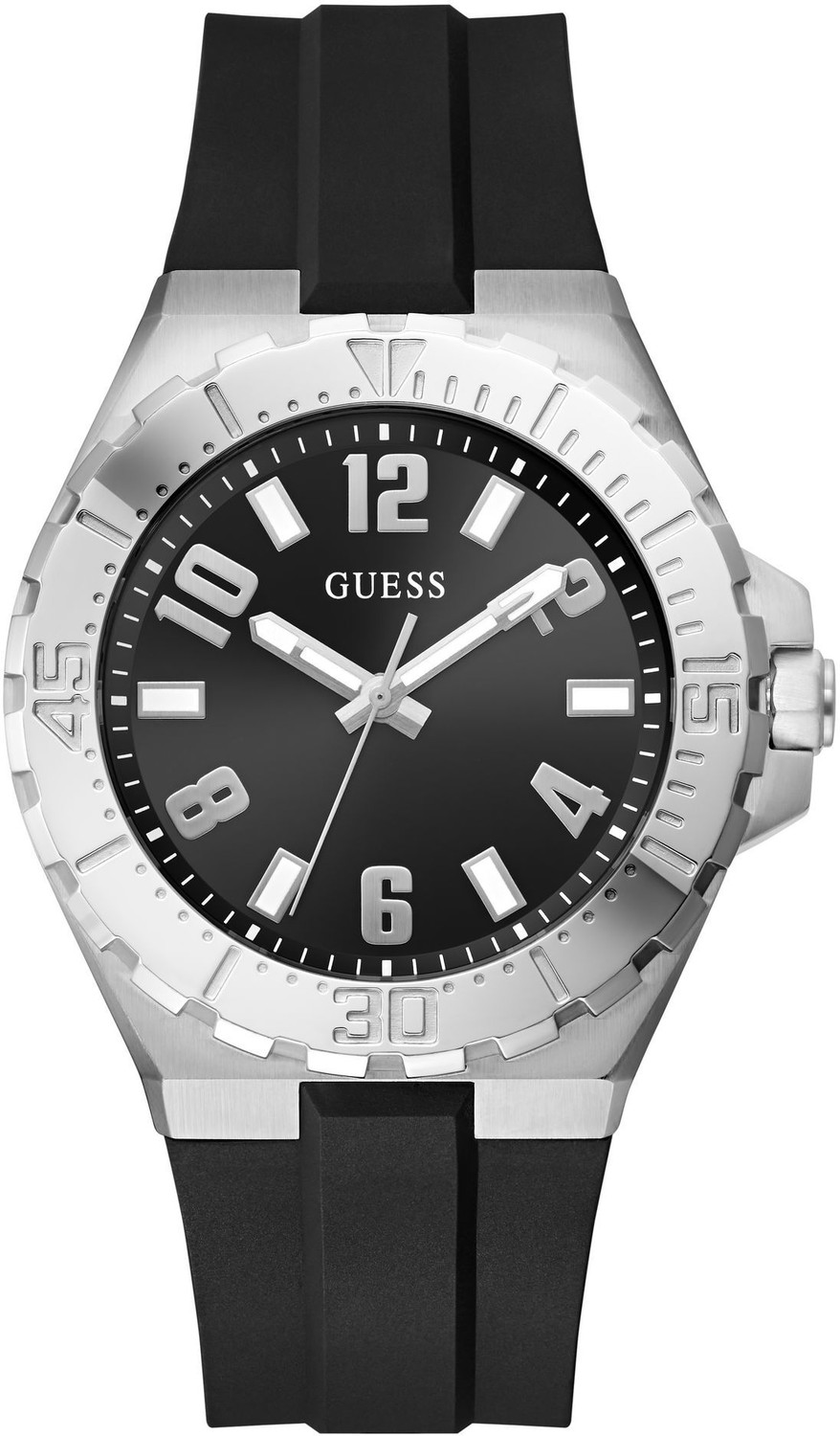 Image of GUESS GW0906G1 Black Round Analog Watch - For Men