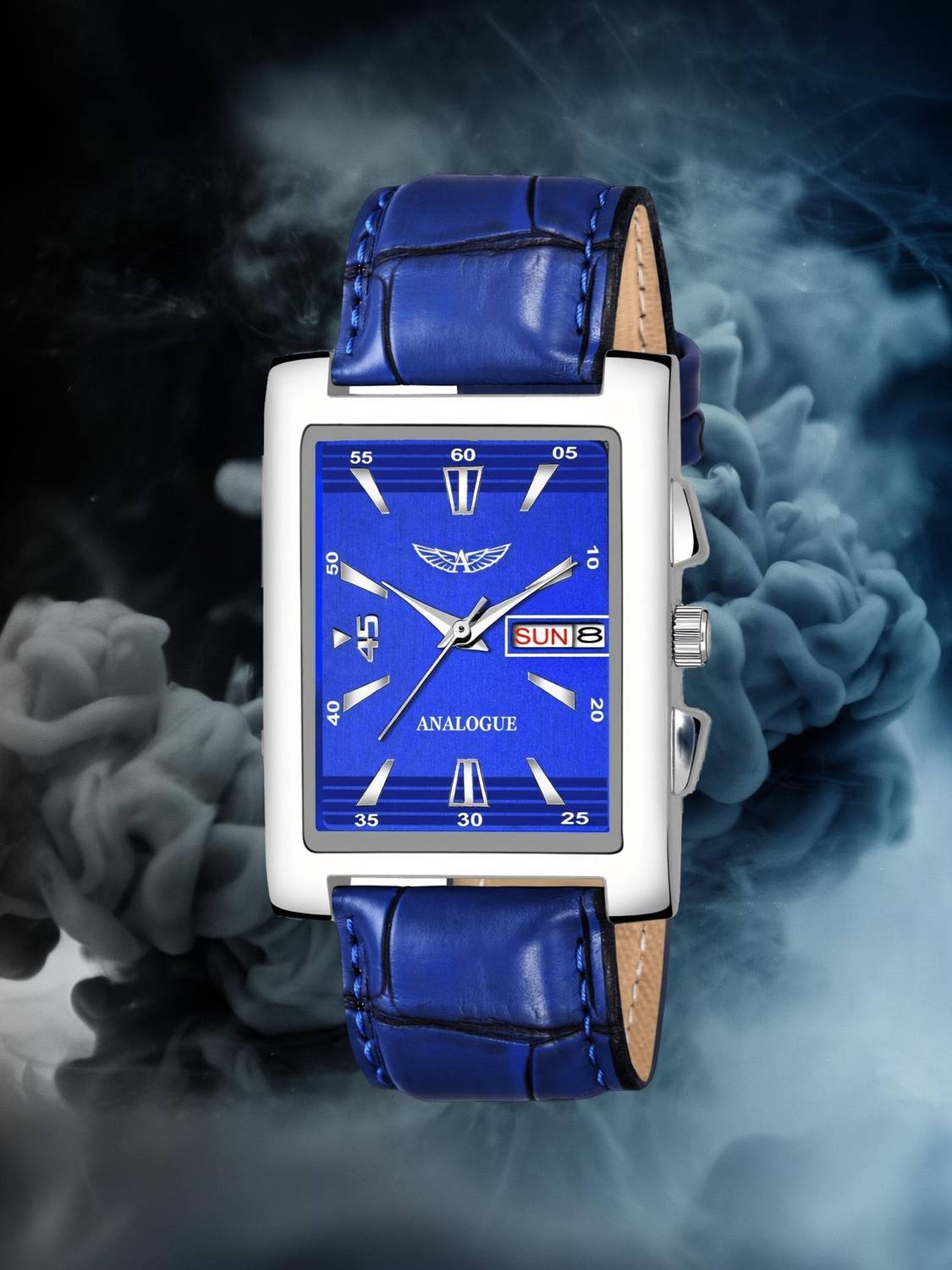 ANALOGUE Trending Square Series | Working Day and Date | Synthetic Leather Trending Square Series | Working Day and Date | Synthetic Leather Analog Watch  - For Men