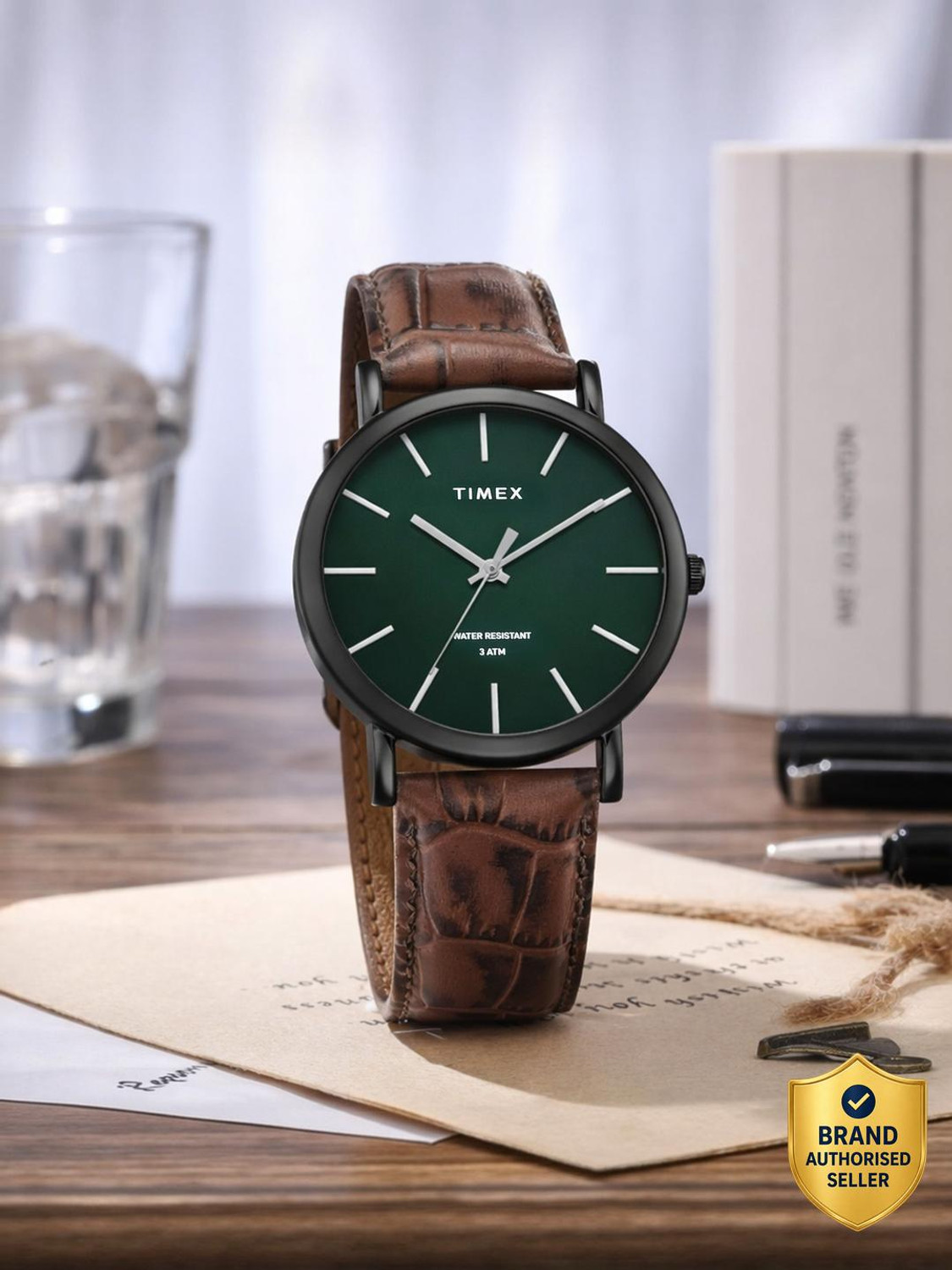 Image of TIMEX Green Dial Analog Watch - For Men