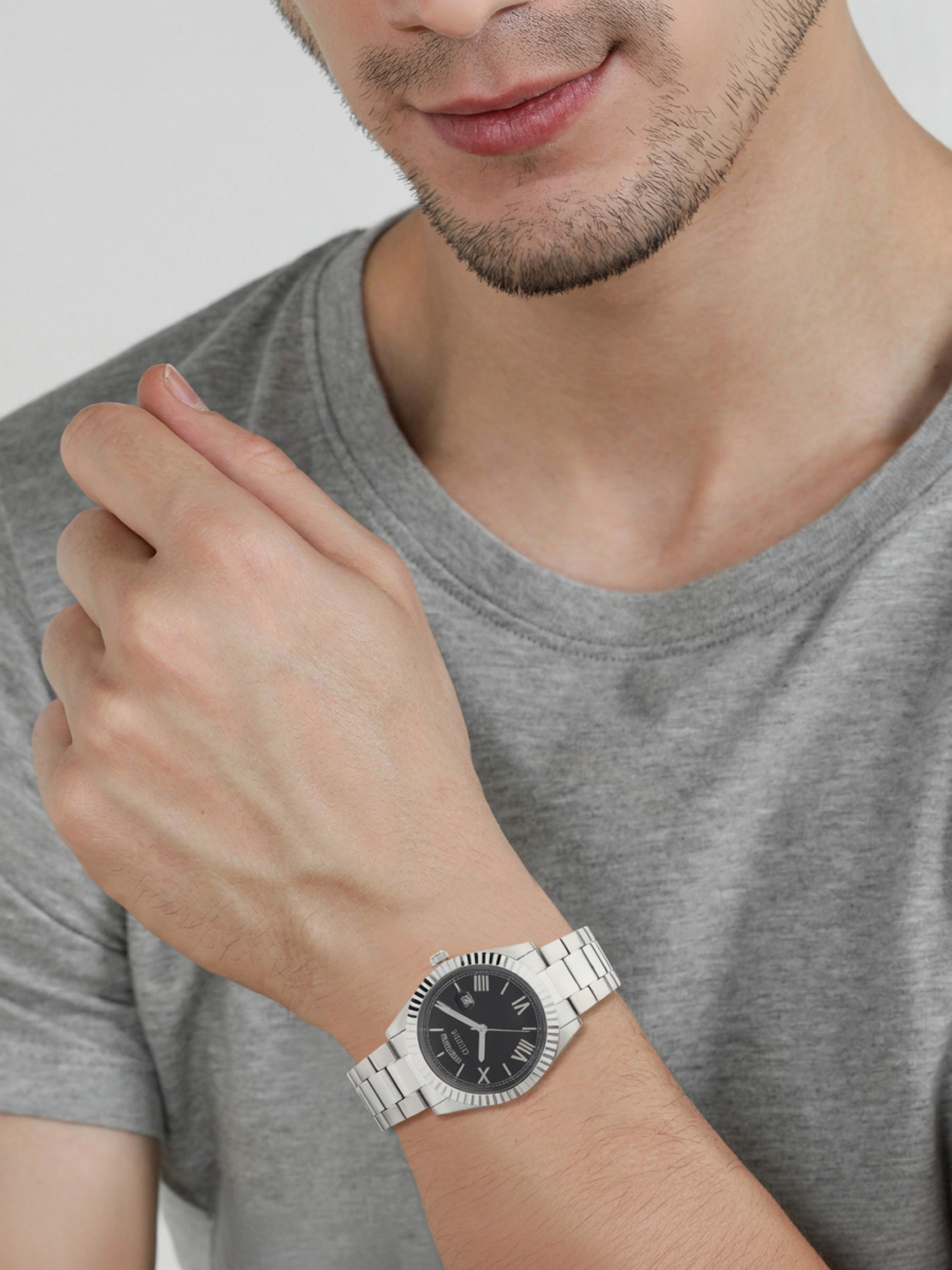 Image of GUESS Men Black-GW0265G1 Black Dial Analog Watch - For Men