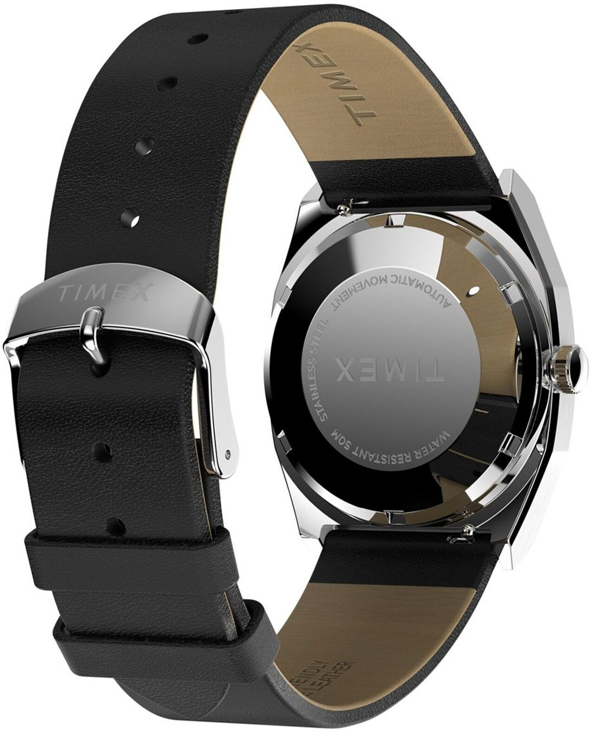 Image of TIMEX TW2Y07500UJ Q Rectangle 34mm Black Dial Analog Watch - For Men
