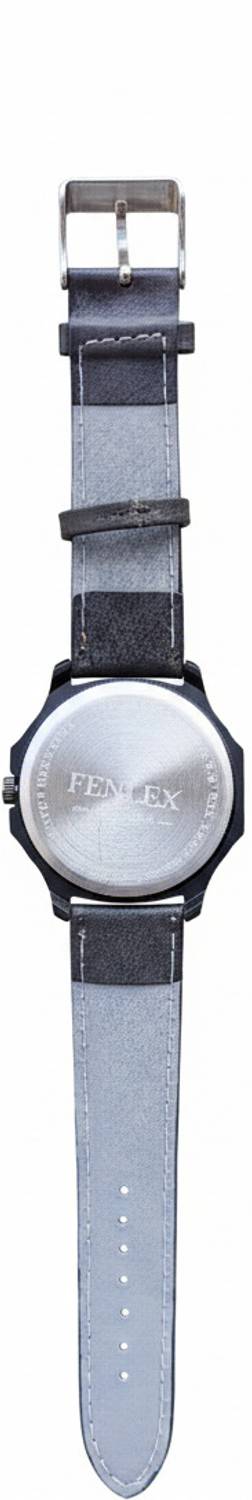 BALAJIE FENLEX Chronograph Look Men’s Watch Gray Leather Strap - Image 4