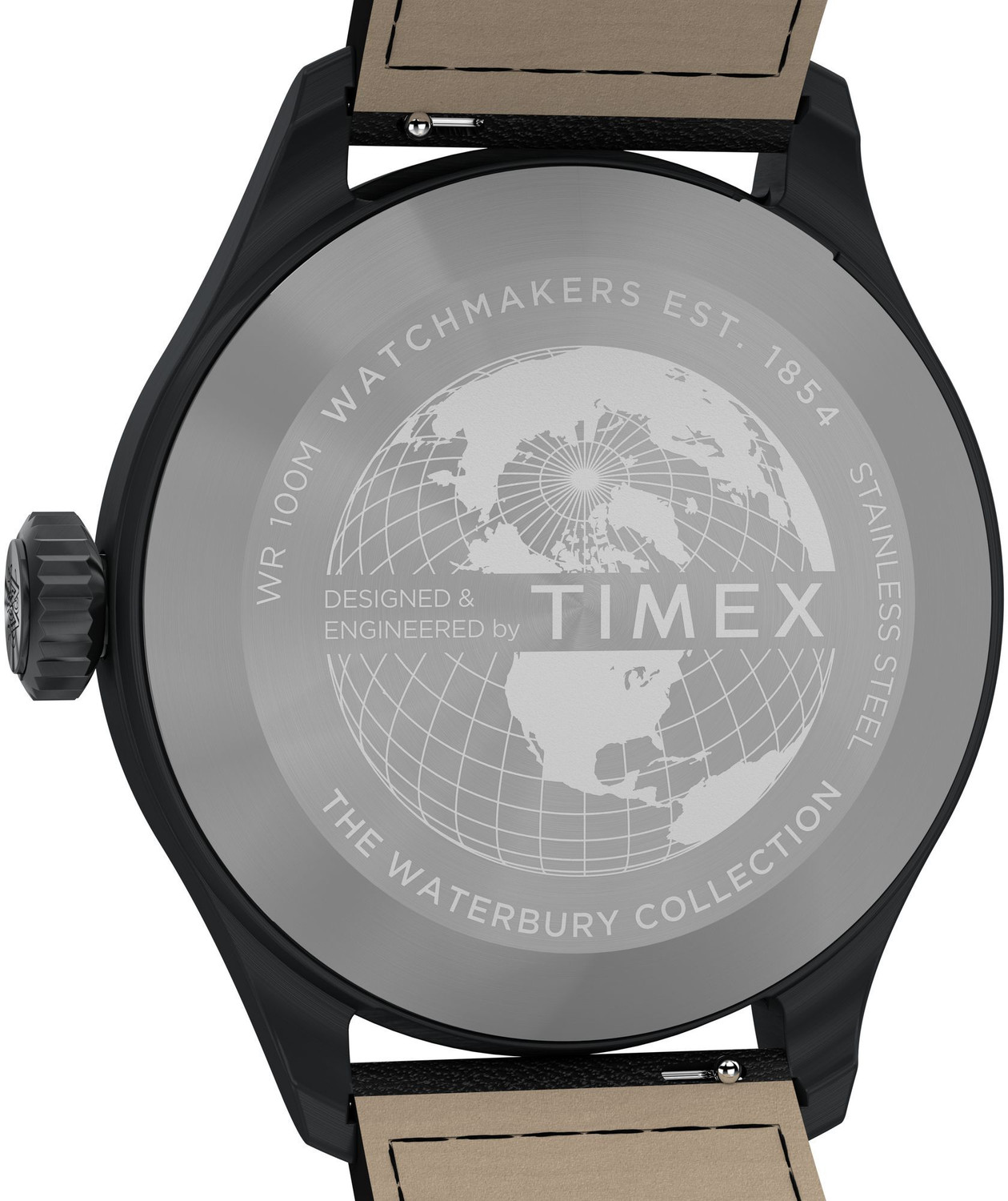 Image of TIMEX TW2Y18900UJ Waterburry Round 41mm Black Dial Analog Watch - For Men