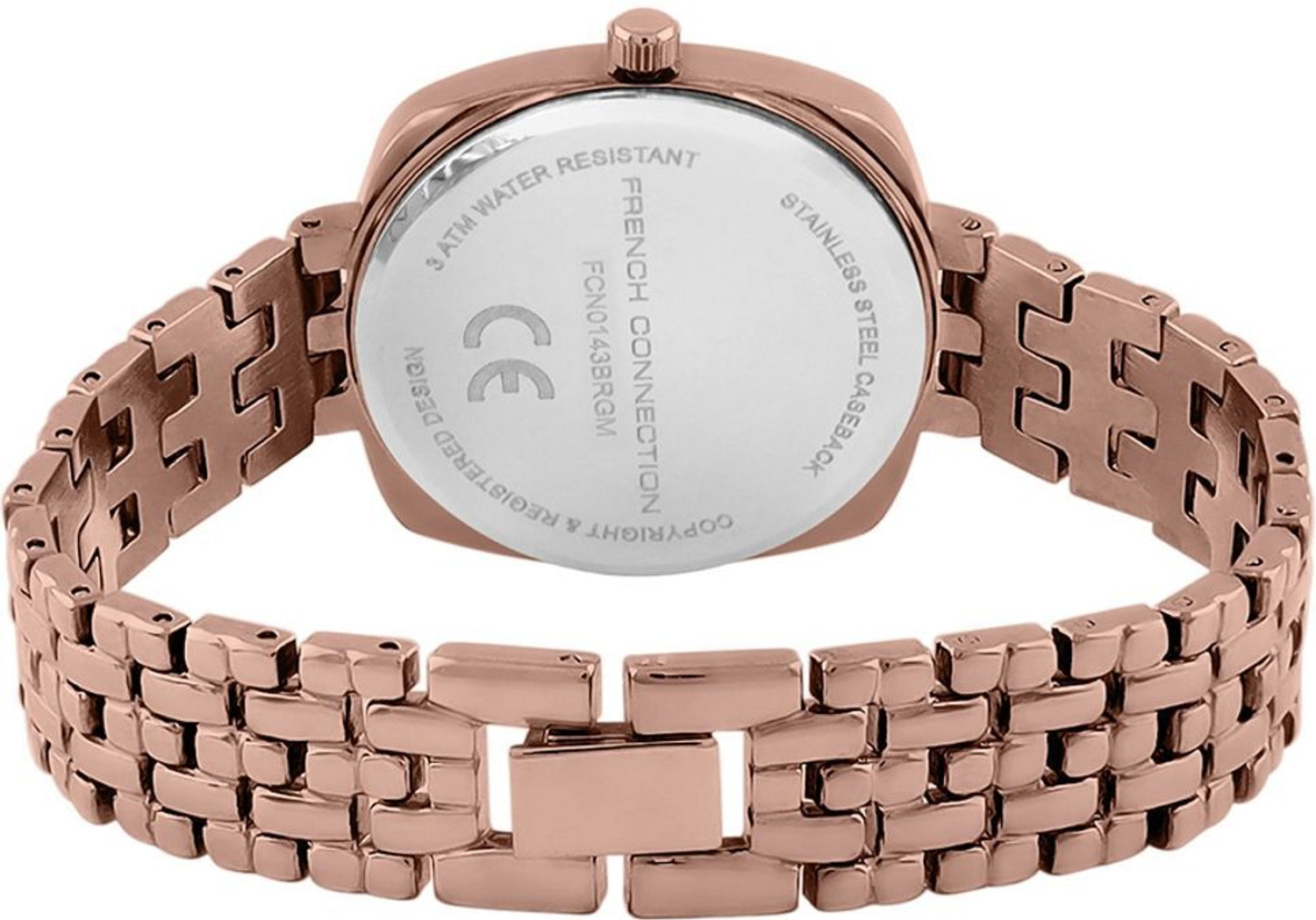 Image of French Connection Fayvora Fayvora Rhinestones Brown Textured Dial | Brown Analog Watch For Women's Analog Watch - For Women