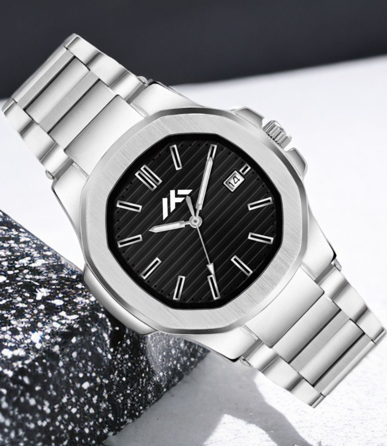 Image of Blue Pearl Date Function SW-801 Date Functioning Series Square Dial Boys Watch with Quartz Mevhanism Analog Watch - For Men