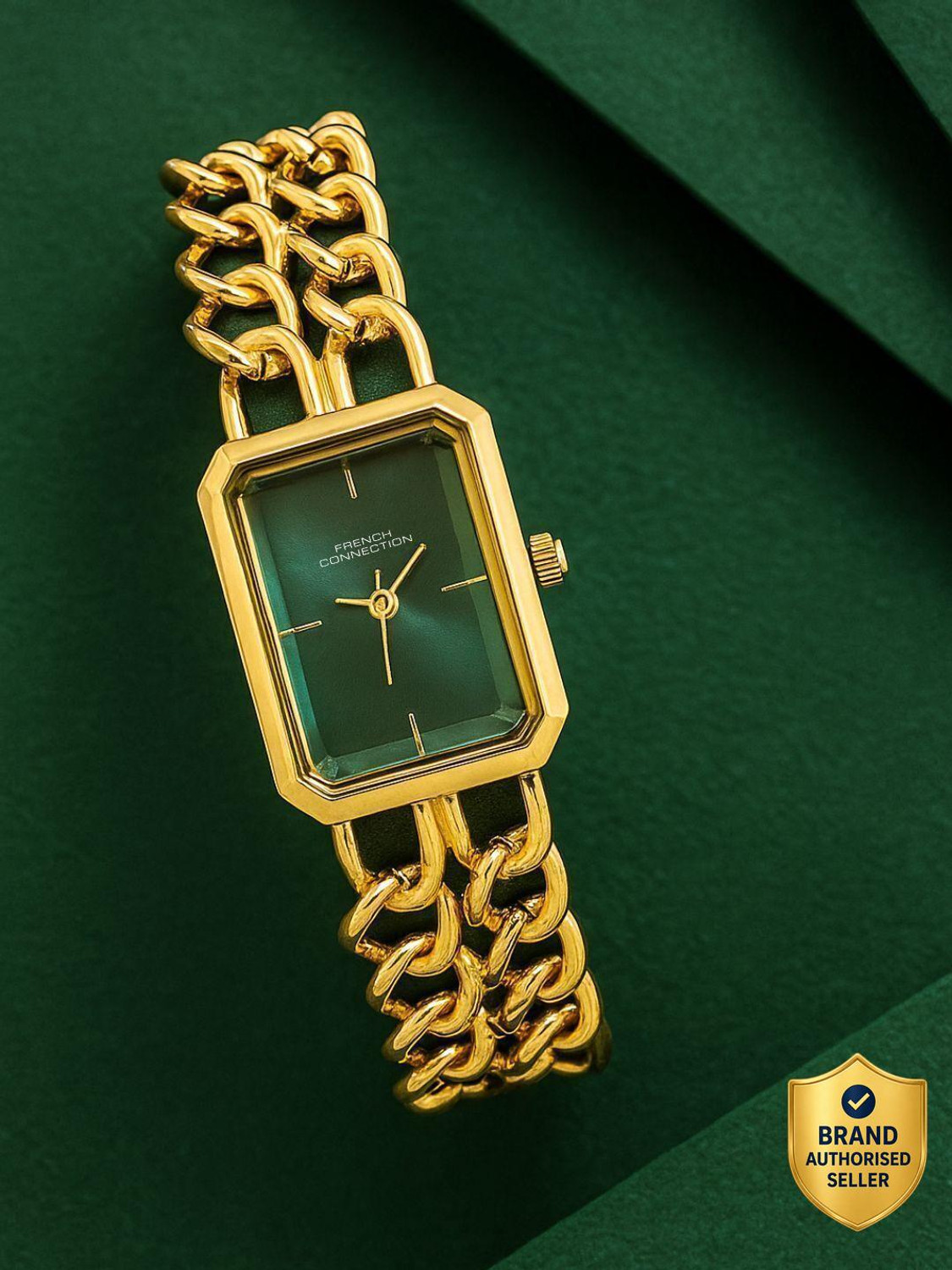 Image of French Connection Green Sunray Dial | Analog Watch For Women's | FCB17NGM Analog Watch - For Women