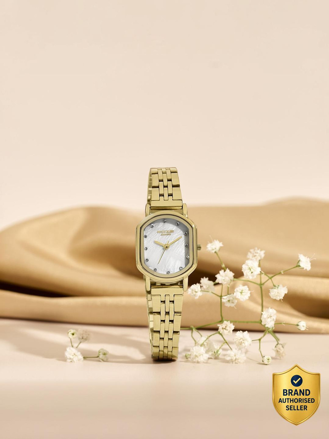 Image of SONATA Poze 8 Sonata Poze 8 Quartz MOP-White Dial IPG Stainless Steel Strap Analog Watch - For Women