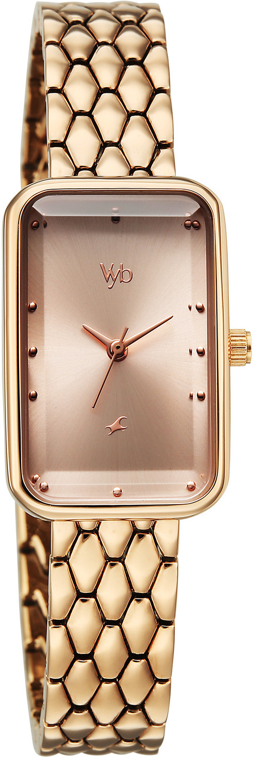 Image of Fastrack Vyb Aurora Fastrack Vyb Aurora Quartz Rose Gold Dial Rose Gold Strap Analog Watch - For Women