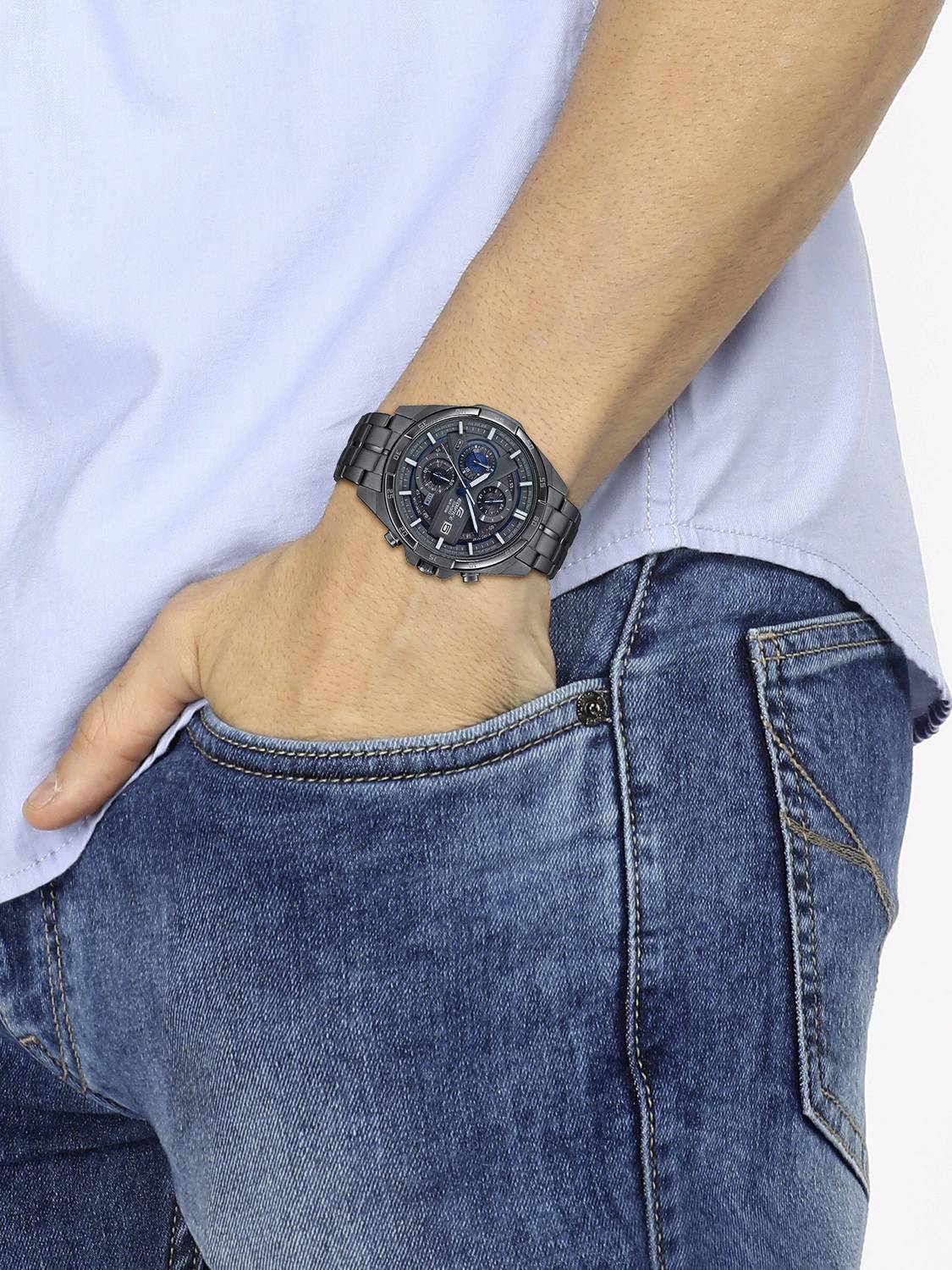 CASIO Edifice Edifice EFR-556GY-1AVUDF Gray Dial Gray Ip Stainless