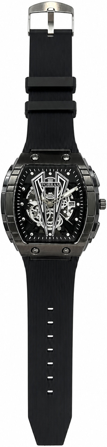 Image of K&K Fobras Silver Black Analog Watch - For Men & Women Fobras