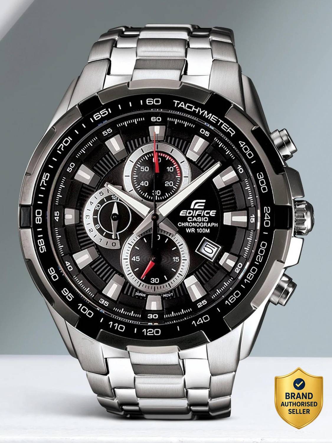 CASIO Edifice EF-539D-1AVDF Black Dial Steel Watch